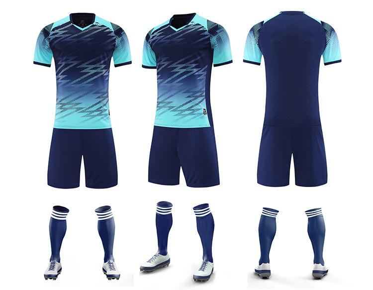 New Football Suit Sports Boys Training Suit Children'S Women'S Quick-Drying Short-Sleeved Jersey Summer Digital Printing