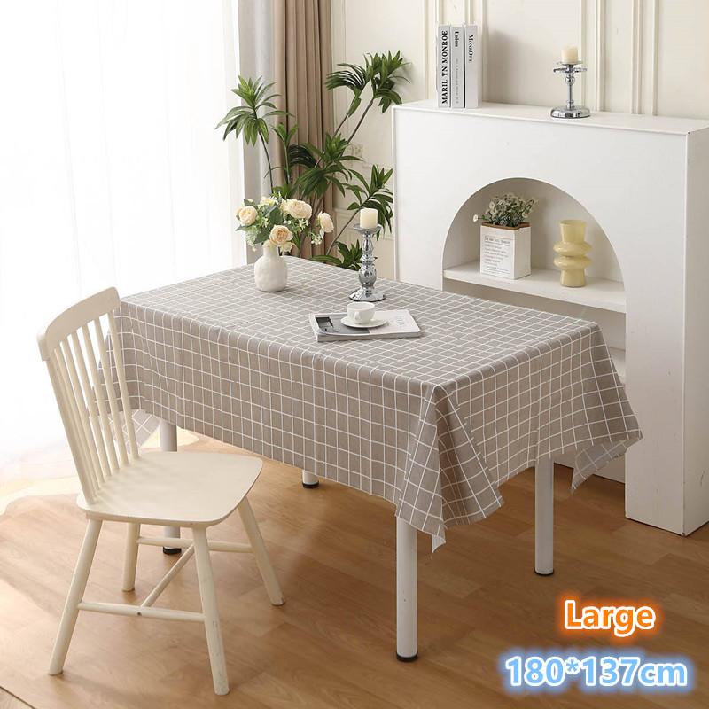 Table Cloth For Home Waterproof Plaid Stripe Dining Tablecloth Kitchen Decorative Rectangular Coffee Cuisine Party Table Cover