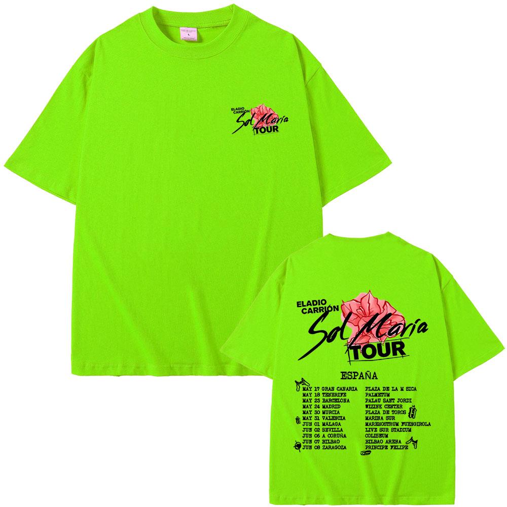 

Рэпер Эладио Каррион Тур Sol Maria Футболки Унисекс Унисекс Хип-хоп Винтажные Футболки Оверсайз Унисекс Повседневная Футболка из Хлопка с Круглым Вырезом 3XL