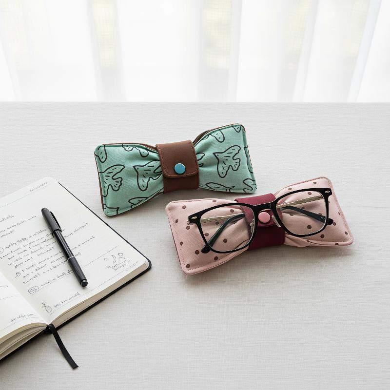 Water Repellent Glasses Storage Bag Creative Wave Point Bird Cloth Snap On Eyewear Pouch for Outdoor