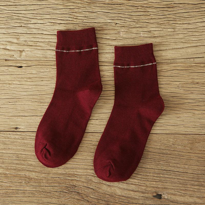 5/10 Pairs Comfortable Casual Spring Summer Socks Women's Mid Calf Solid Color Cotton Socks Cute Long Socks Sweat Absorbing Breathable Socks