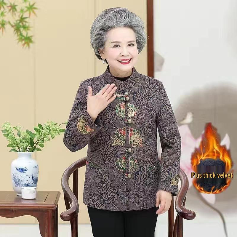 Spring and Autumn Jacket Set for Mature Women (Ages 60-80) – Grandma Style