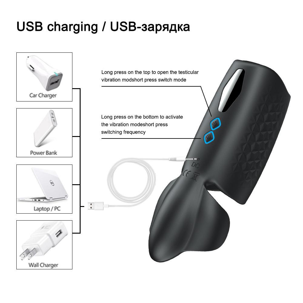 Powerful Vibrator Glans Massager Penis Stimulation Penis Delay Trainer Male Masturbator Sex Machine Sex Toys for Men Adults