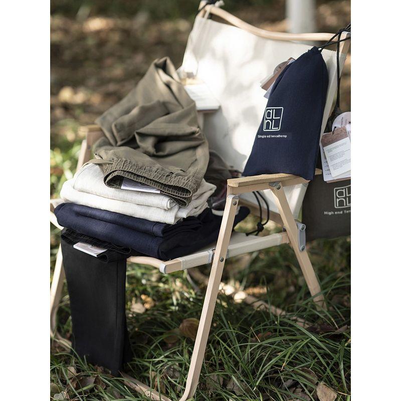 Foreign Trade Export To Domestic Sales Anti-Wrinkle Lyocell Tencel Drape Linen Pants Men's Summer Thin Casual Cotton and Linen Pants