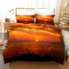 Goldon Sunset Tropical Beach Holiday Comfortable Duvet Cover Pillowcase Bedding Set Children Bedroom Decoration Home Textile