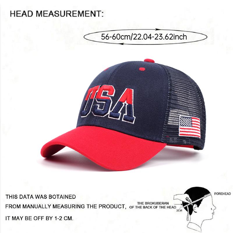 Fashion New Net Hat Usa Side American Flag Street Cycling Skateboarding Hat Street Dance Hip Hop Hat Sunshade Baseball Hat