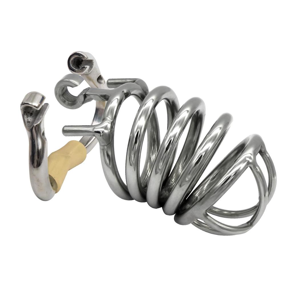 Ergonomisk Stealth Lock Mannlig Kyskhetsapparat i Rustfritt Stål, Kukbur, Penislås, Pikkring, Kyskhetsbelte, S050