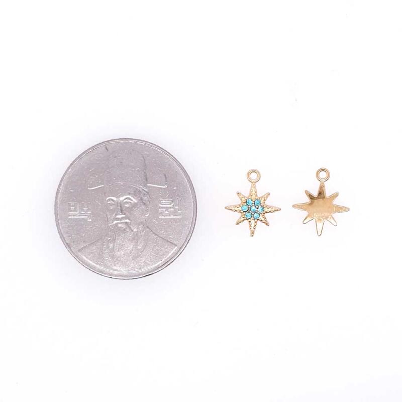 Surgical Gold Ion-Plated Star Pendant Accessory Supplies