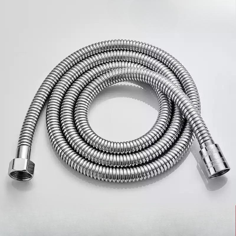 

Шланг для душевой лейки Взрывозащищенный Соединение насадки водонагревателя для ванной комнаты Нержавеющая сталь Silver -1.5 meters