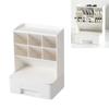 Desktop Storage Box Multi Compartments Pencil Sundry Holder with Drawer Plastic Stationery