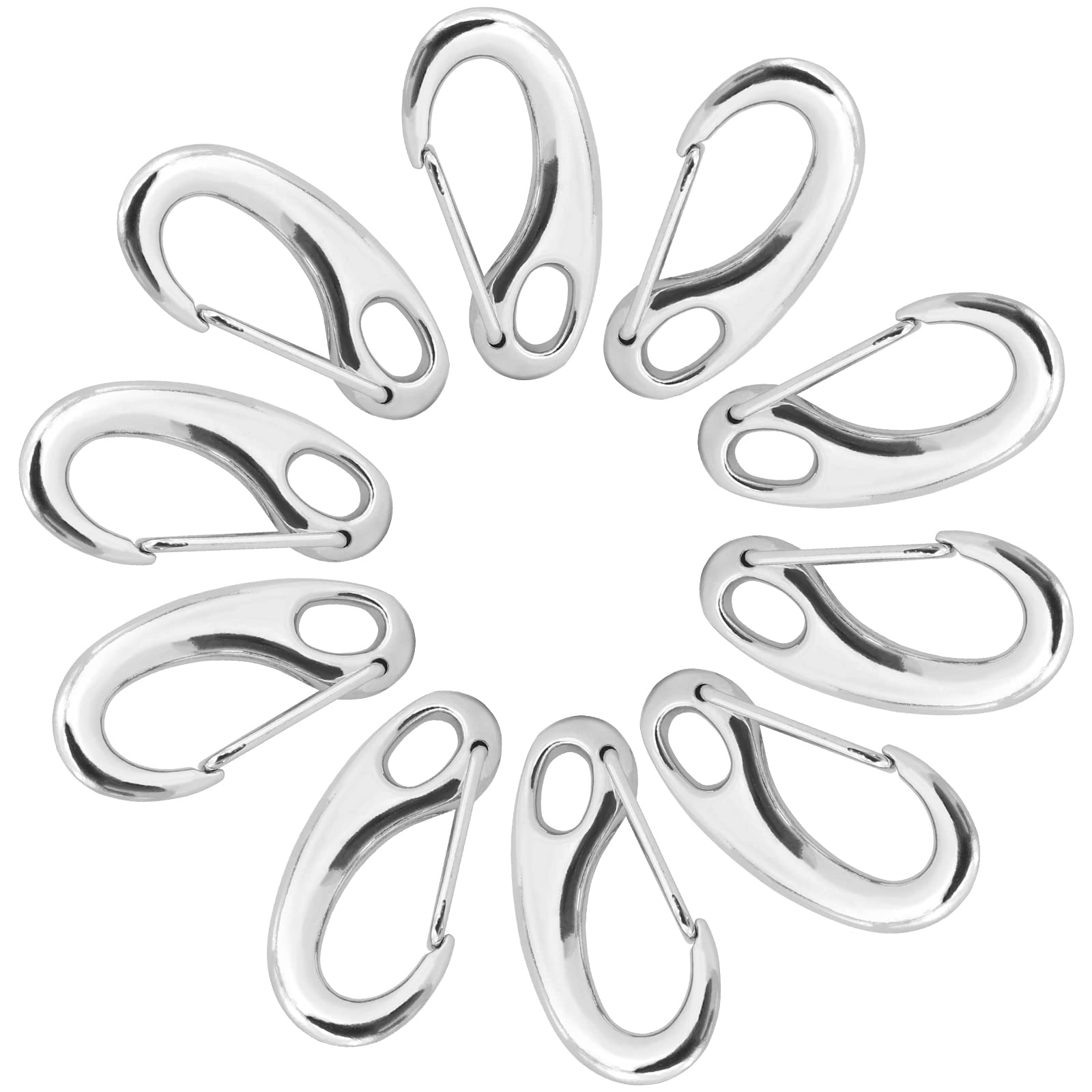 

Aoling Metal Carabiner Small Snap Spring Fixes Strap Processes Bags and Holds Small Prevents Backpacks from Key DIY Set of 10 for Carabiner, Hook,