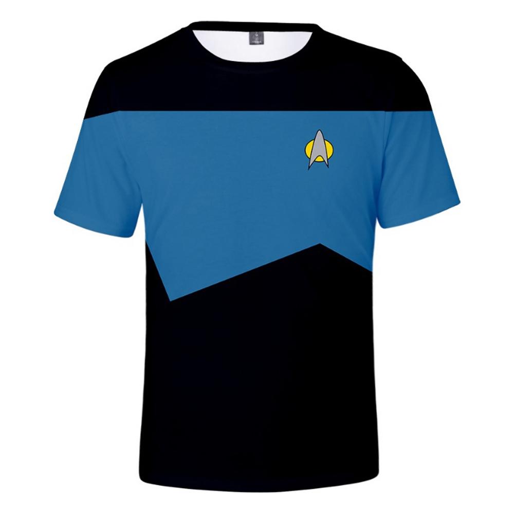 

Summer fashion and creative interstellar fans 3D printing simple and personalized casual short sleeves S