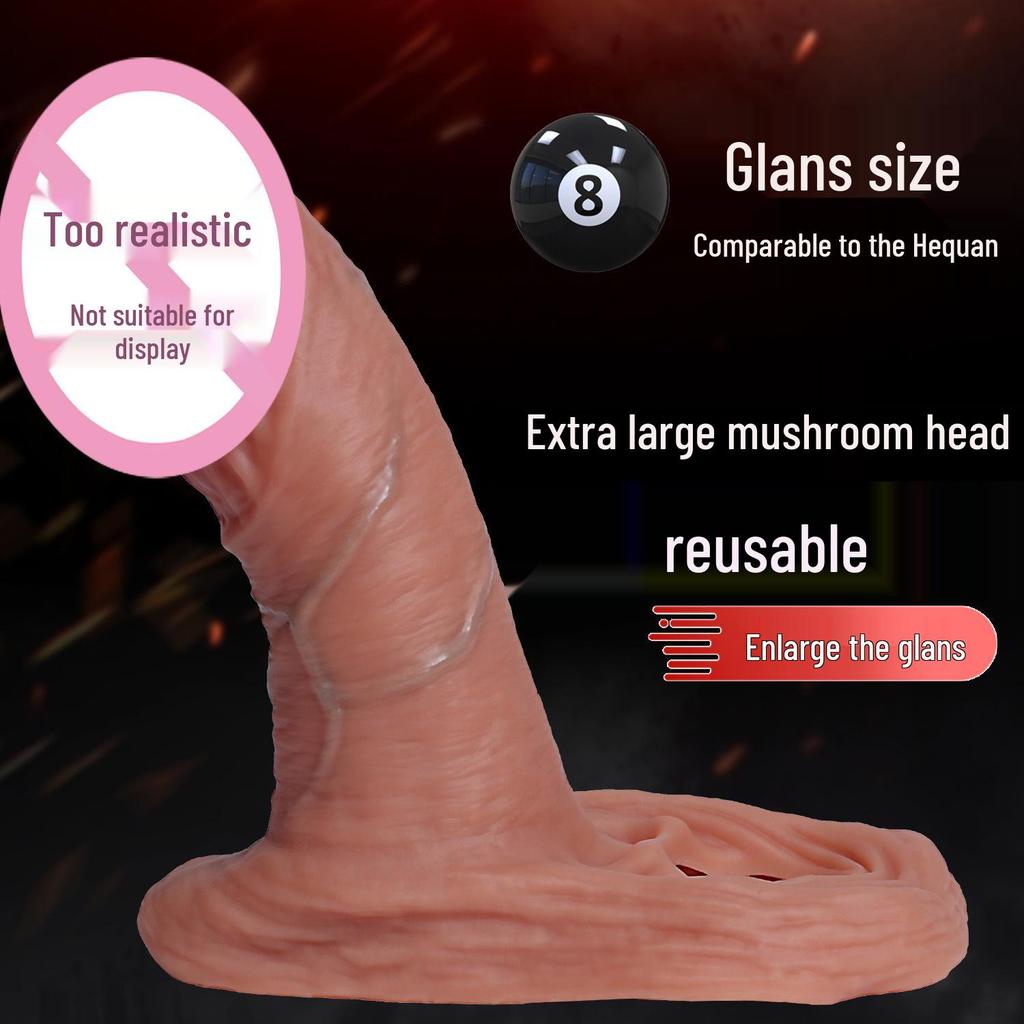 Realistic Silicone Penis Sleeve with Thickening and Delay Features