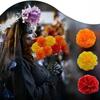 Silk Marigold Flowers 10-80PCS Artificial Orange Flowers for Day of The Dead Decor Diwali Festival Dia De Los Muertos