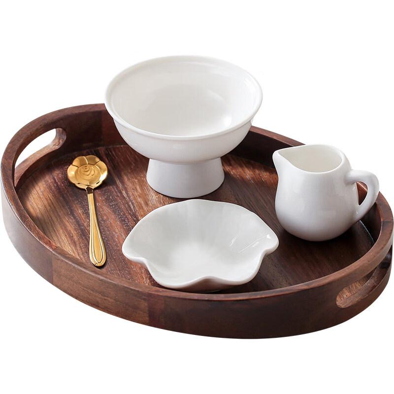 Japanese Style Ceramic High-Foot Dessert Bowl