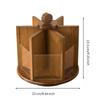 Rotating Wooden Makeup Organizer Space Saving Rotating Vanity Organizer