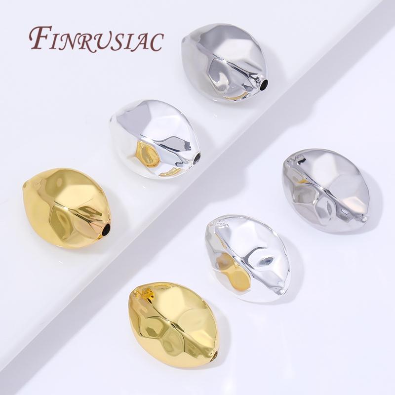 16x12mm 18K Gold Plated Brass Spacers For Beads,Metal Separator Beads For Bracelets Accessories,DIY Jewelry Making Supplies