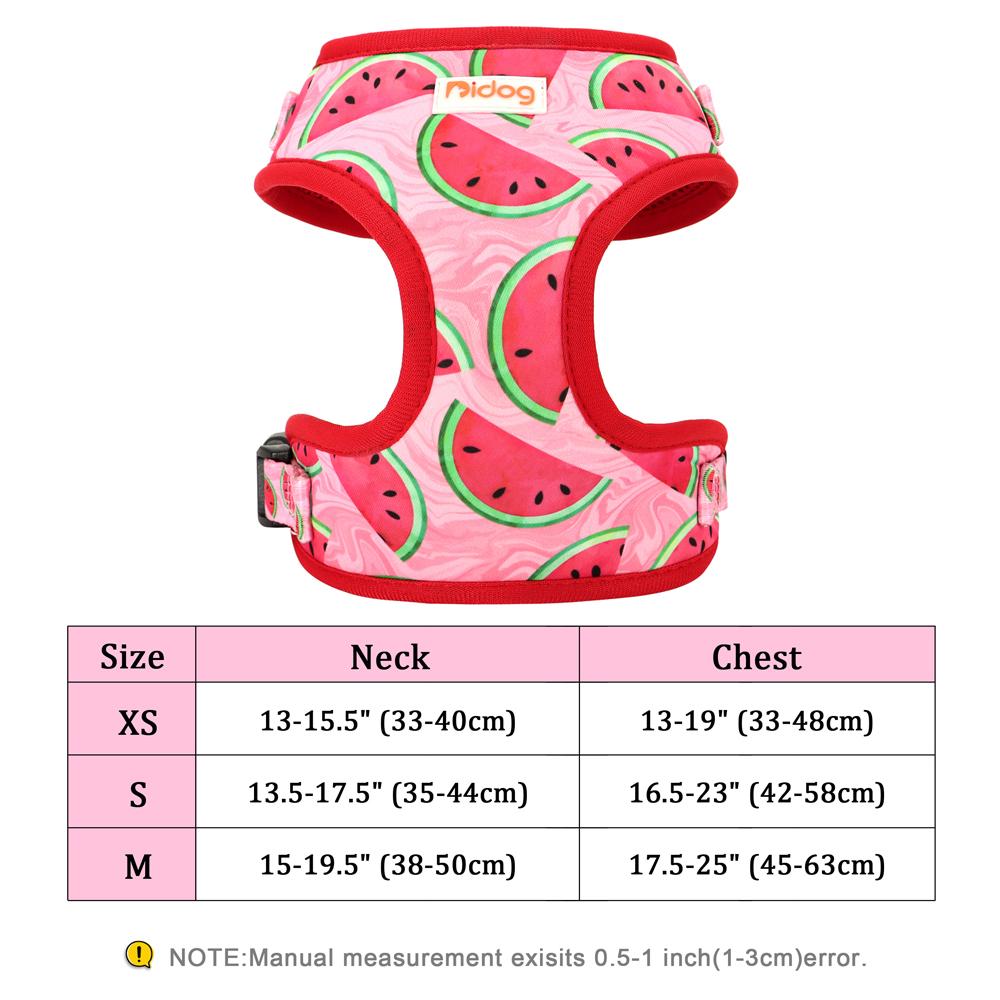 Fashion Printed Nylon Dog Harness Reflective French Bulldog Pug Harness Dog Vest For Small Medium Dogs Cats Walking Training