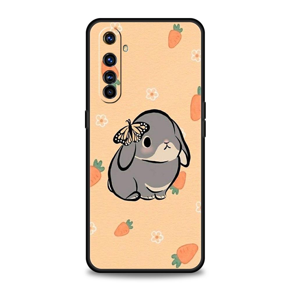 Cute Colorful Rabbit Phone Case For Realme 12 11 10 9 8 5G 7 6 GT5 GT3 GT2 Pro C21 C11 C25 C35 For Realme GT Neo 2 3 3T 5 Cover