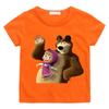 Tricou Drăguț Masha și Ursul Anime pentru Copii Tricouri Anime Desene Animate Copii Tricouri Copii Kawaii Haine Casual Băiat Fată Modă Mânecă Scurtă