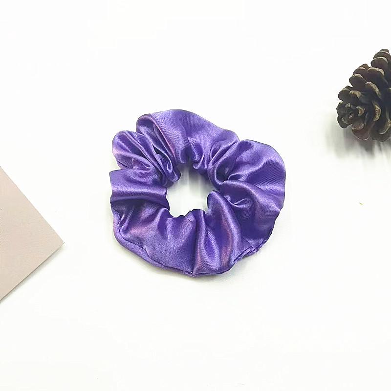 Flauschiger Satin-Haargummi: Einfarbiger, nicht-schädigender Spitzenkopfschmuck für Frauen