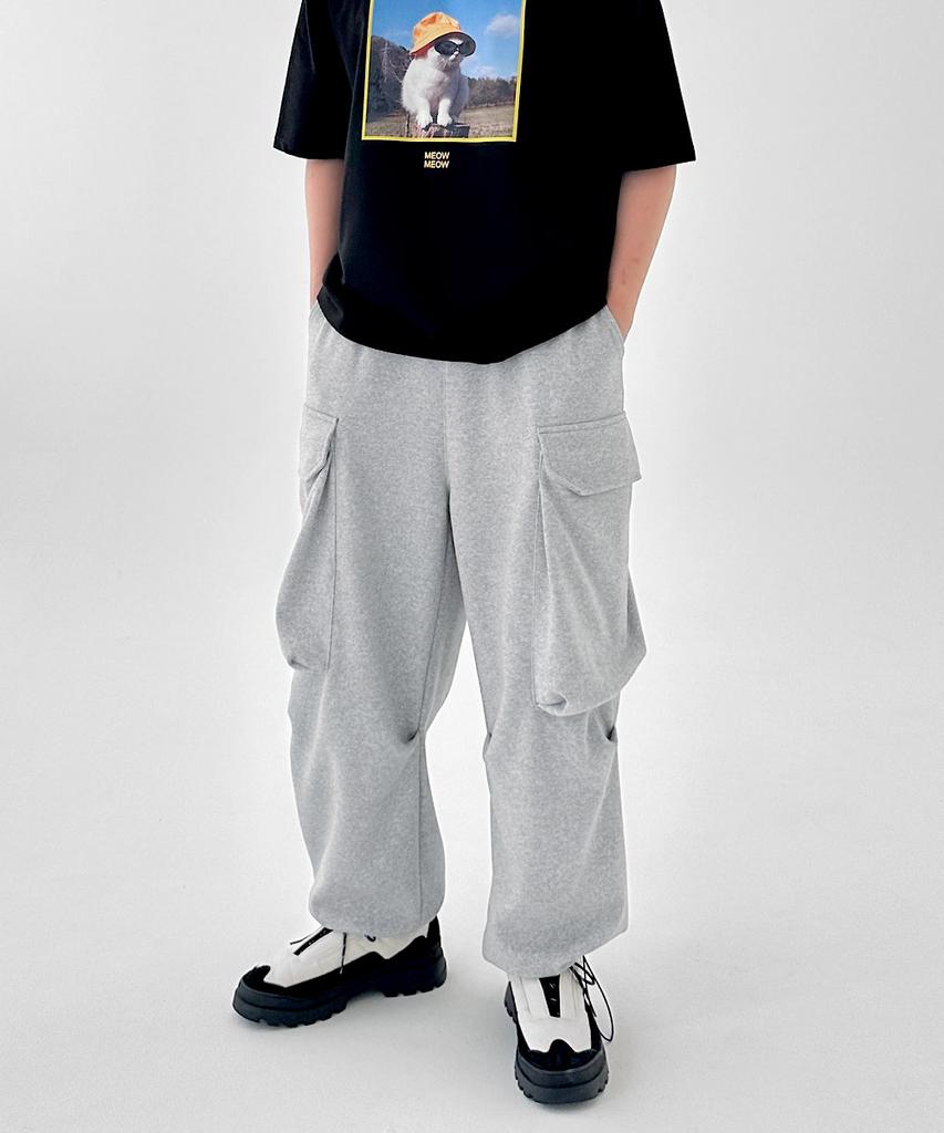 UMM Men'S And Women'S Big Pocket Wide Jogger Training Pants