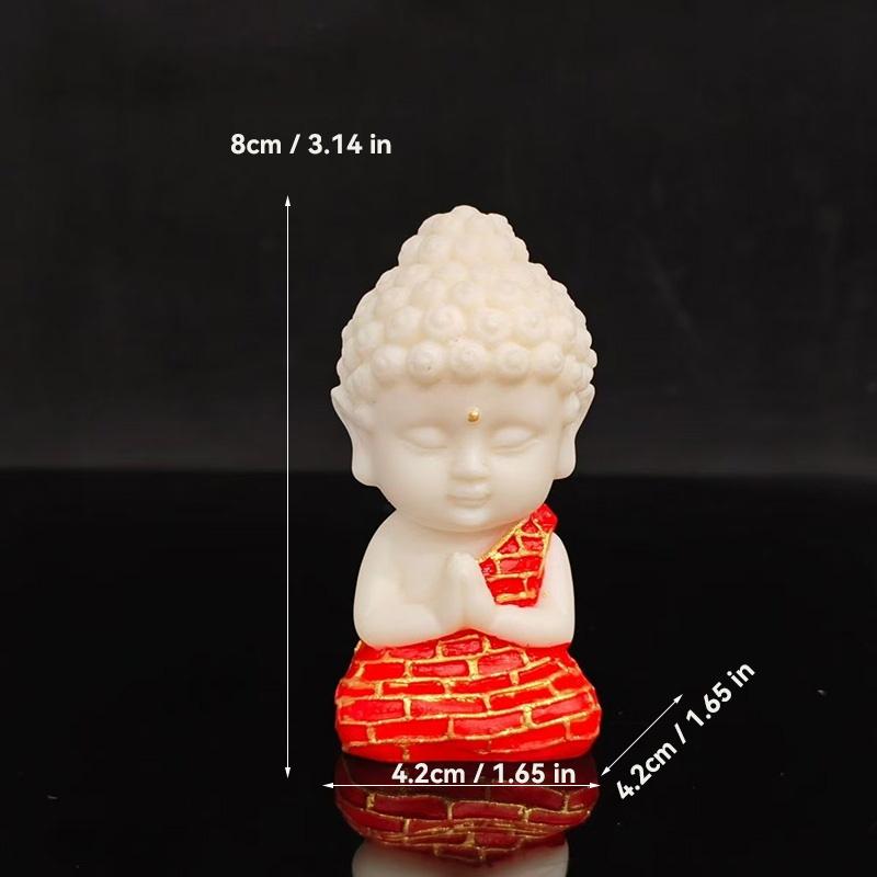 

Расписанные статуэтки и фигурки Маленького Будды Милые украшения и аксессуары для дома, комнаты, офисного стола Богатство Удача Фэн-шуй Декор