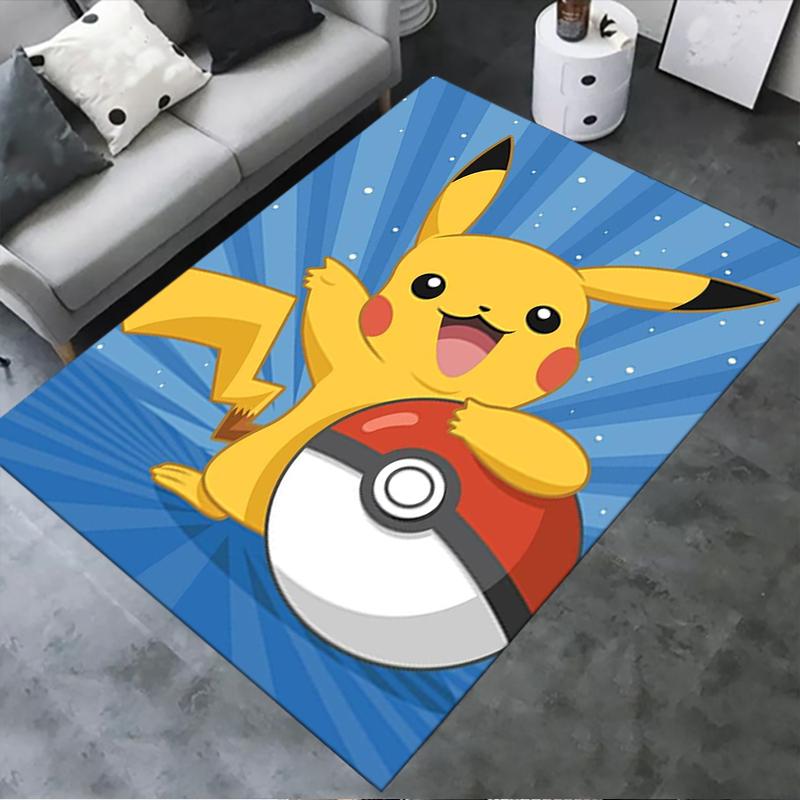 2025 New Pokemon Carpet Rug for Living Room Bedroom Home Sofa Decoration,Kids Play Non-slip Floor Mat