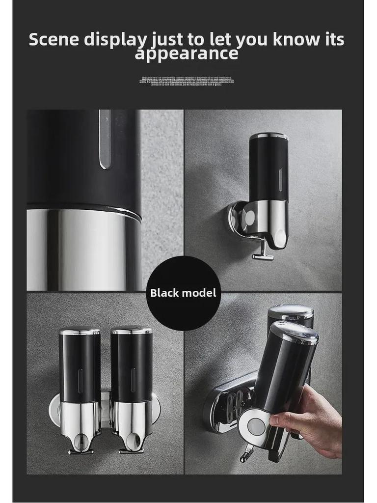 Manual Wall-Mounted Foam Soap & Shower Gel Dispenser for Bathrooms