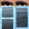 European & American DIY False Eyelashes - Large Capacity 640 Clusters, Thick Segmented Extensions