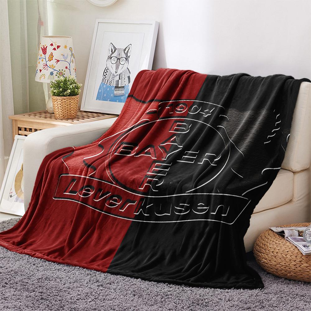 1pc Bayer Leverkusen Print Flannel Blanket, High quality Comfortable for All Seasons, Home Decor, Warmth and Comfort, Perfect for Christmas Gifts 80cm x 120cm