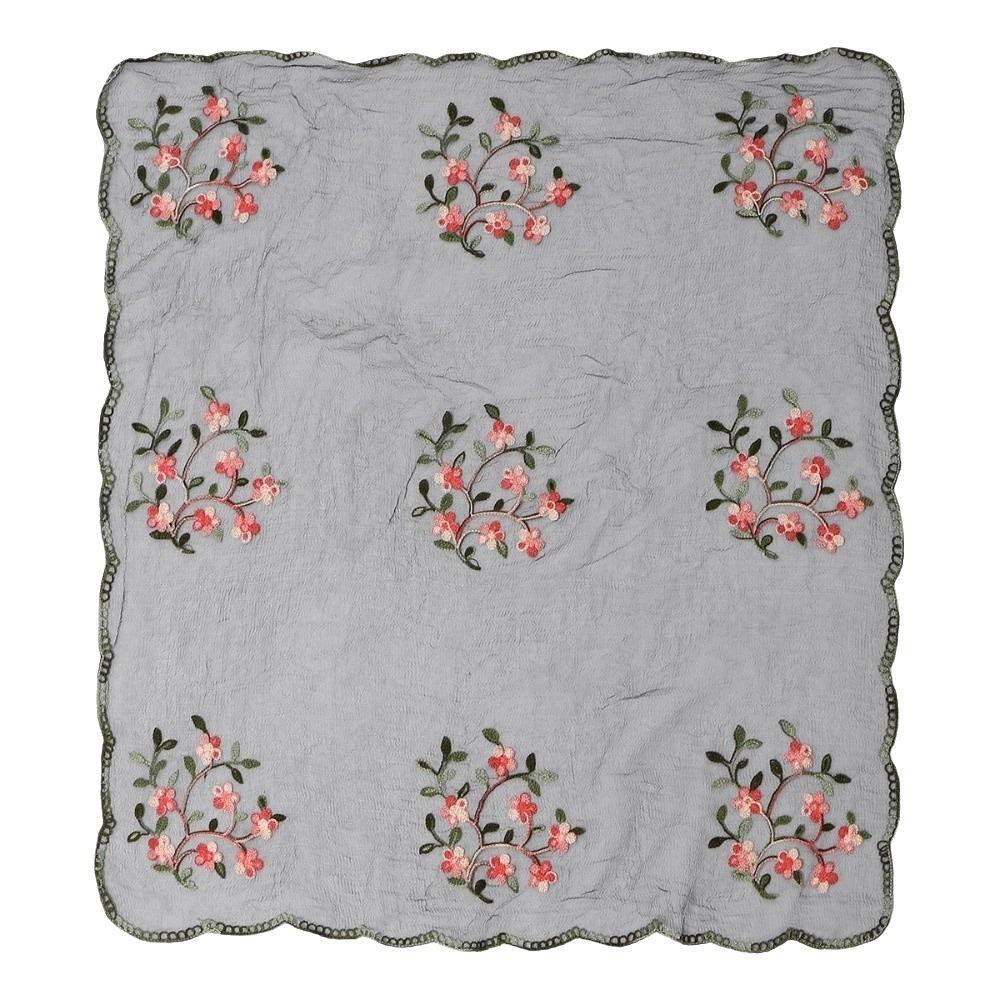 Lace Plum Blossom Scarf Thin Square Scarf Vintage Embroidery Lace Scarf  Travel