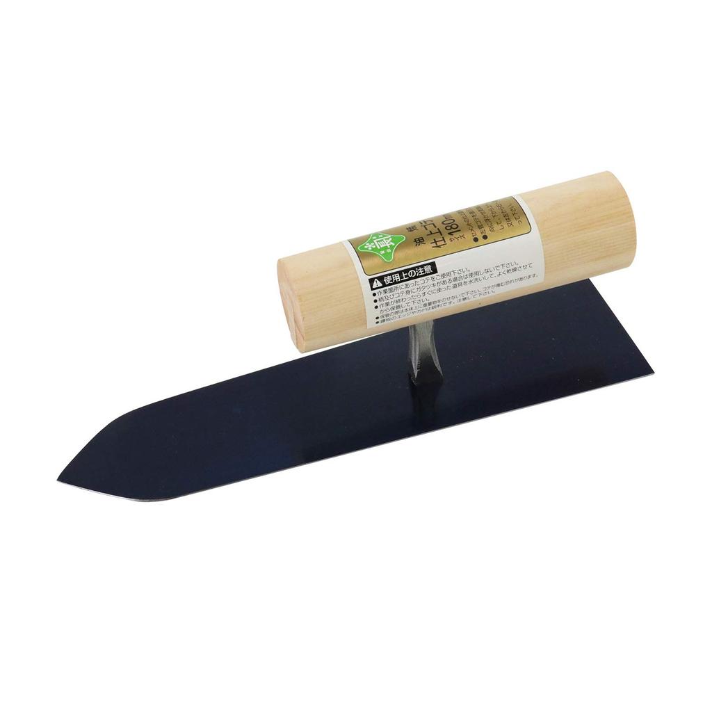 Midoricho Yasugi Steel Finishing Trowel 180mm For Finish Painting Oil-Fired