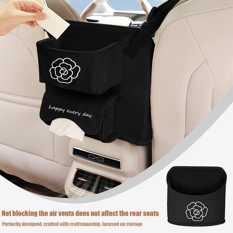 Between Seat Purse Holder Car Console Organizer Holder PU Leather Dog Pet Barrier Multifunctional Bag For Snack Phone Document