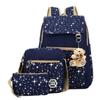 Academy Style Backpack, Bear Backpack, Girl High School Student Schoolbag Three-piece Printed LOGO