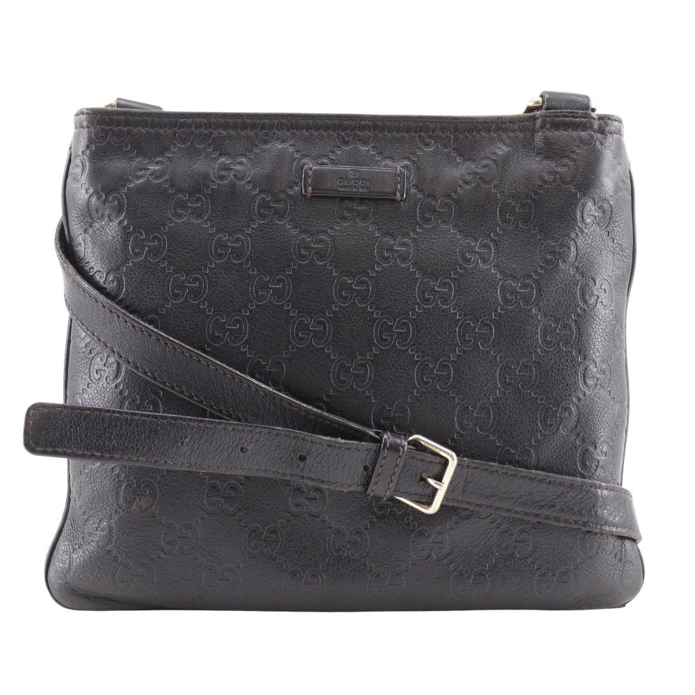 

GUCCI GG Shoulder Bag 201538 Brown Sima leather Women Used