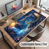 Mushroom Forest Theme Customized Mouse Pad Personalized Print Name Text Desk Mat For Home Office Table Decor