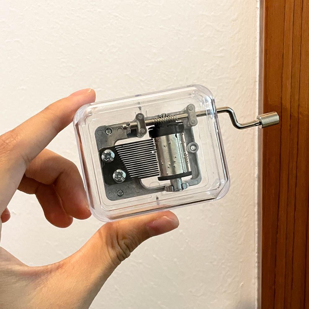 Transparent Hand Operated Music Box Acrylic Creative Crafts Ornaments  Birthday Gifts
