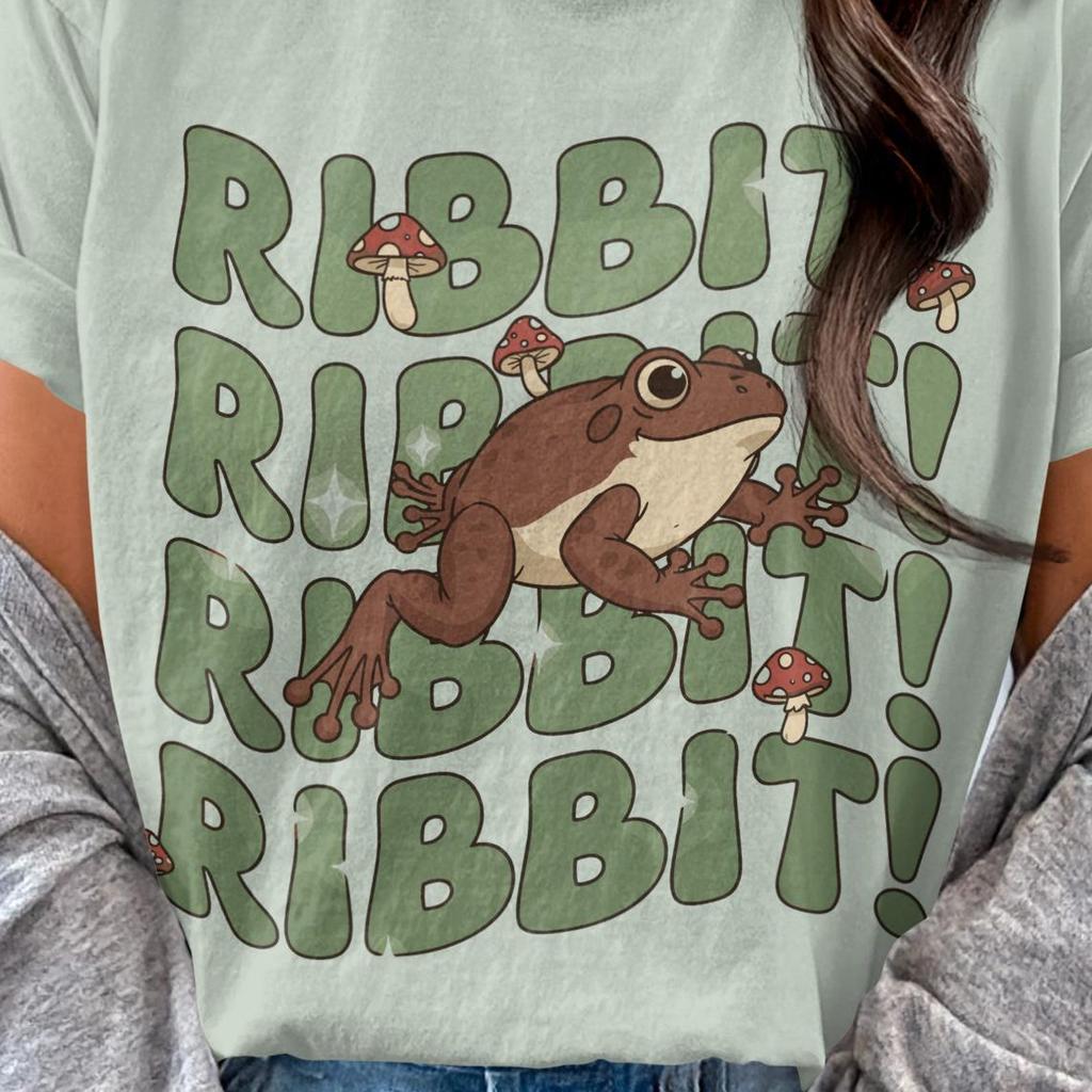 Ribbit T-Shirt Cozy Gaming Aesthetic Frog Shirt Stardew Valley Gift Pelican Town Gamer Girl Gift Gamer Shirt Video Game Lover Shirt