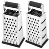 Cheese Grater Multifunctional Handle 4 Sides Sharp Labor-saving Slicing Garlic Mincer Tool Handheld Stainless Steel Box Grater Kitchen Supply