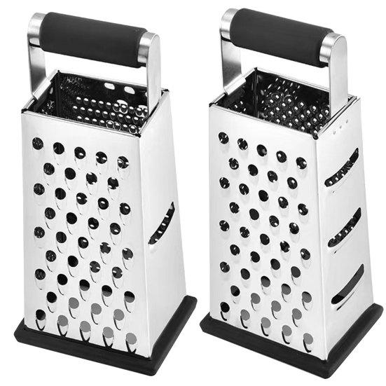 Răzătoare de brânză multifuncțională cu mâner de 4 laturi ascuțite, economisirea forței de muncă, felierea usturoiului, tocator de usturoi, instrument portabil din oțel inoxidabil, răzătoare de bucătărie, aprovizionare