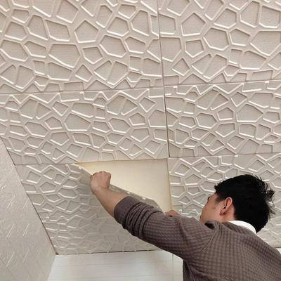 35*35cm Ceiling Bed Room Decor Background Wallpaper Peel and Stick Waterproof Wall Stickers Anti-collision 3d Home Decoration