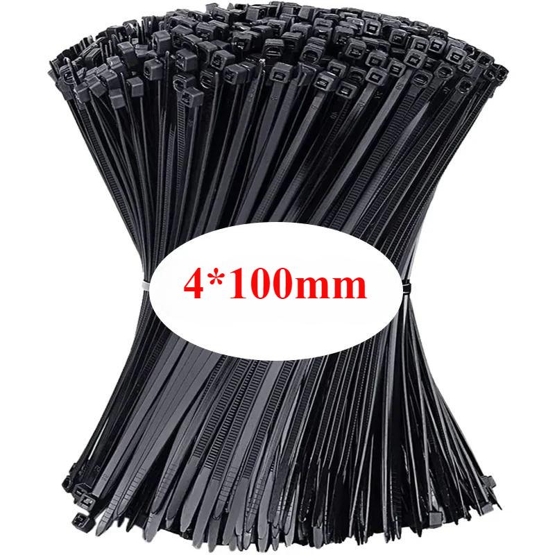 Large Quantities Wholesale 100/300/500/1000 Pcs Self Locking Nylon Cable Ties with Multiple Specifications of Plastic Cable Ties