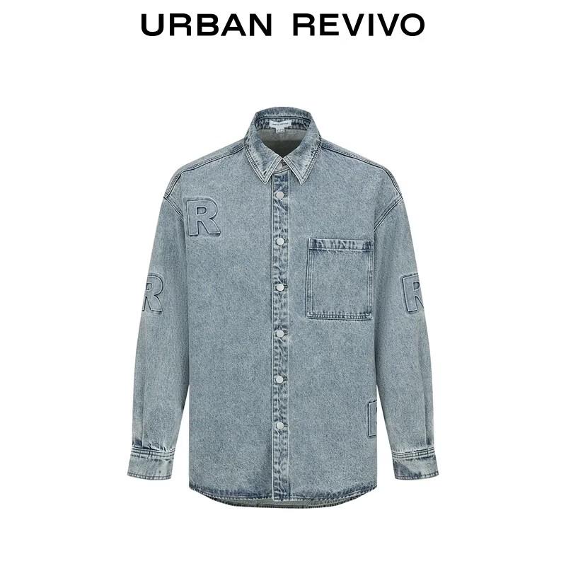 UR Men's Trendy Washed Denim Shirt