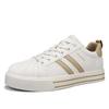 Board Shoes Men'S Casual Shell Head Leather Surface Two Bars Sports Breathable Trend White Shoes