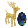 Christmas Deer Figurine with Led Light Night Lamp Decorative Crafts Props for Wedding Birthday New Year Photo Props