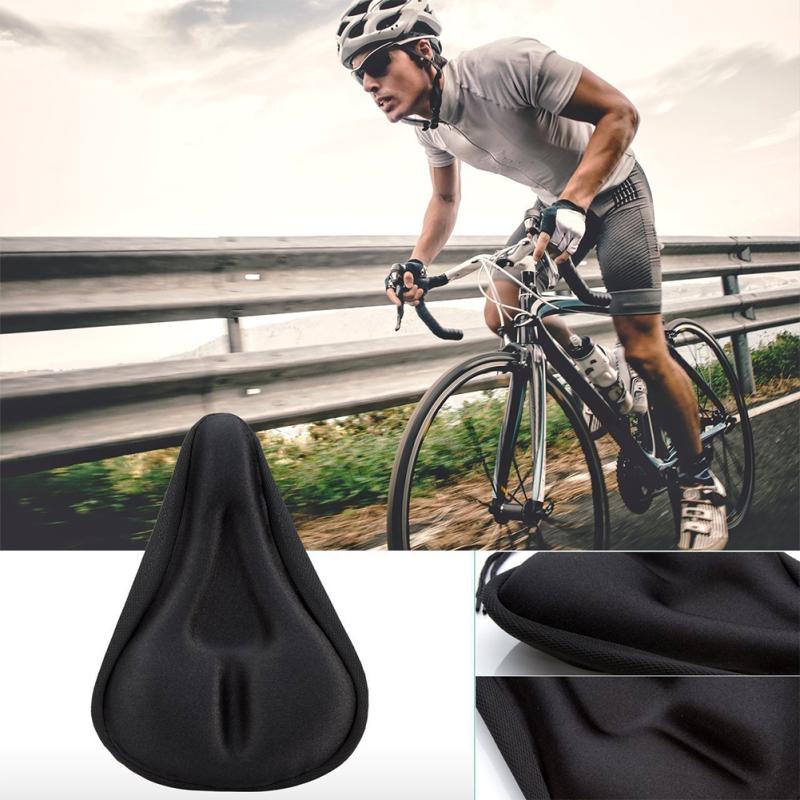 Ergonomic Soft Black Bicycle Seat Cover for Longer Cycling