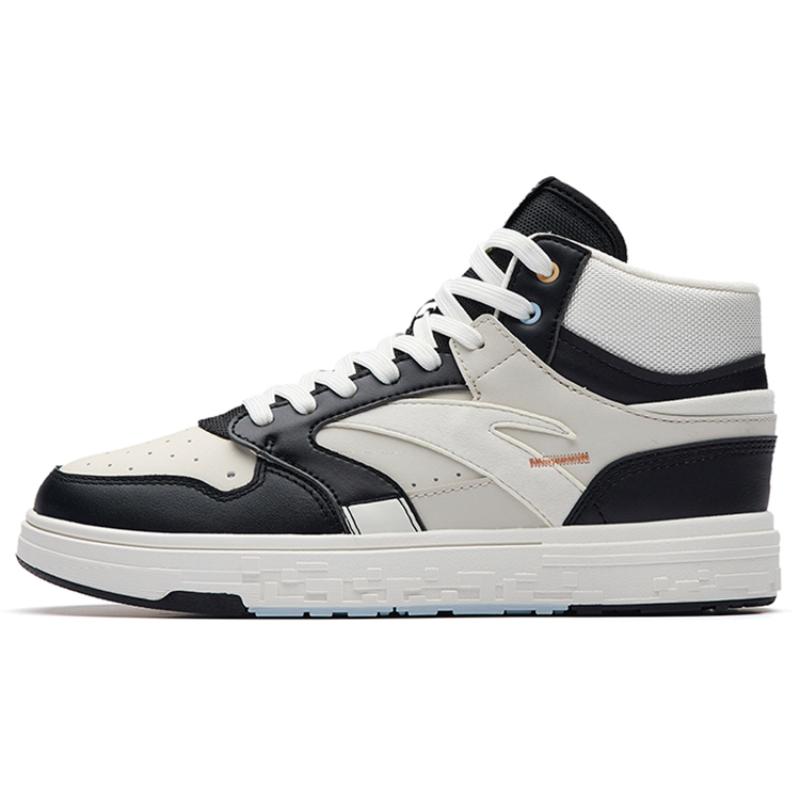 Anta Street Naughty High-Top Skateboard Shoes Women's Black Gray Sneakers 122238065-4