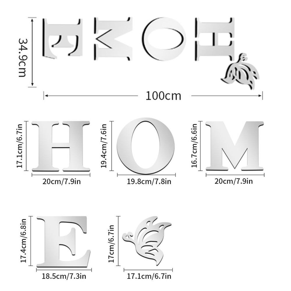 Self-adhesive Entrance Decoration Waterproof Home Decoration New 3D Mirror Wall Sticker Room Decor