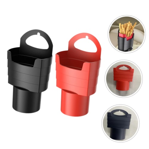 DRESSOOS 2-Piece Car Chip Cup Holder, Car Tray Table, French Fry Cup Holder, Car French Fry Holder, Cup Holder Tray, Drink Cup Holder